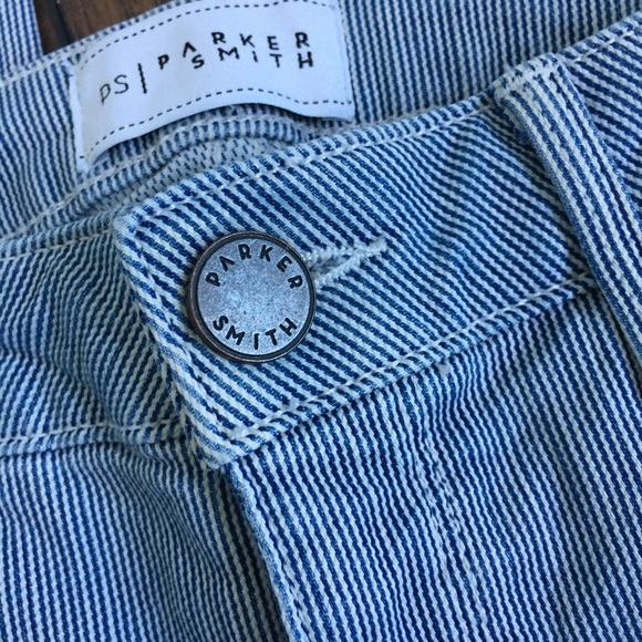 Parker Smith | Skinny Step-Hem Mid-Rise stripe Jeans - Picture 10 of 13